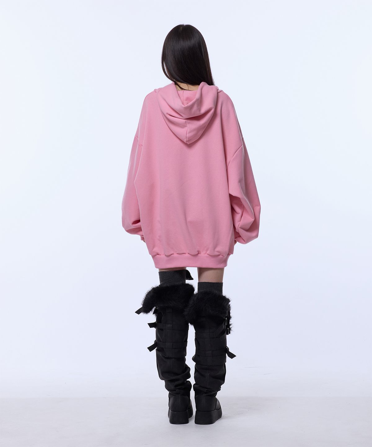 길라아카이브(GILAARCHIVE) TWICE GIRL OVER SIZE HOODED_PINK