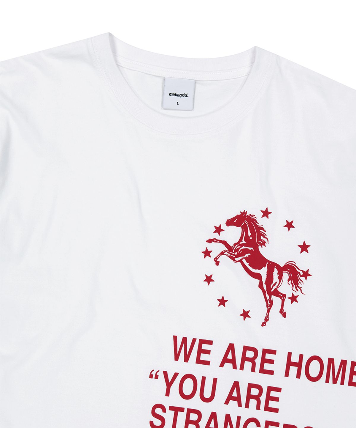 마하그리드(MAHAGRID) HORSE TYPO CROP TEE[WHITE]