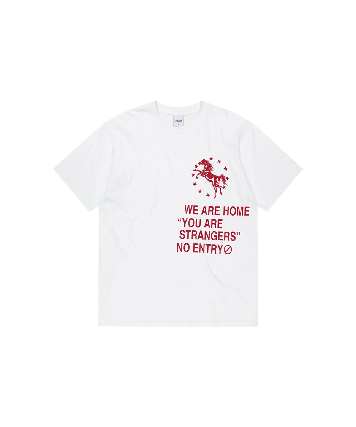 마하그리드(MAHAGRID) HORSE TYPO CROP TEE[WHITE]