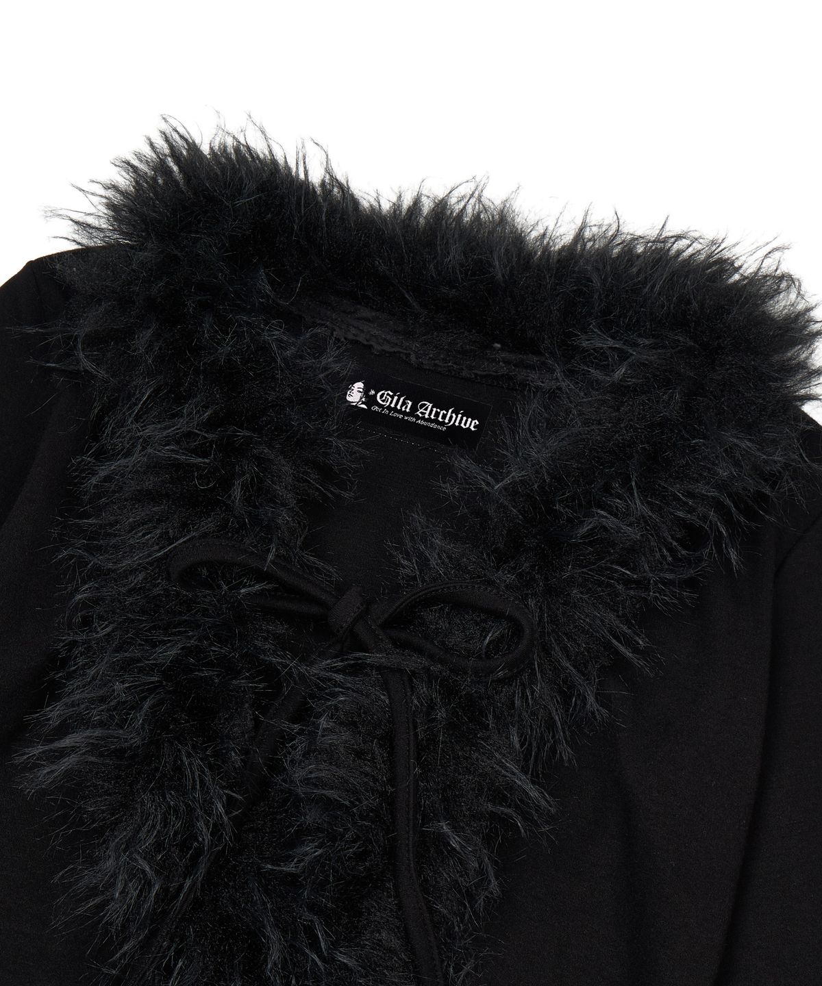 길라아카이브(GILAARCHIVE) FUR TRIMMING CARDIGAN_BLACK