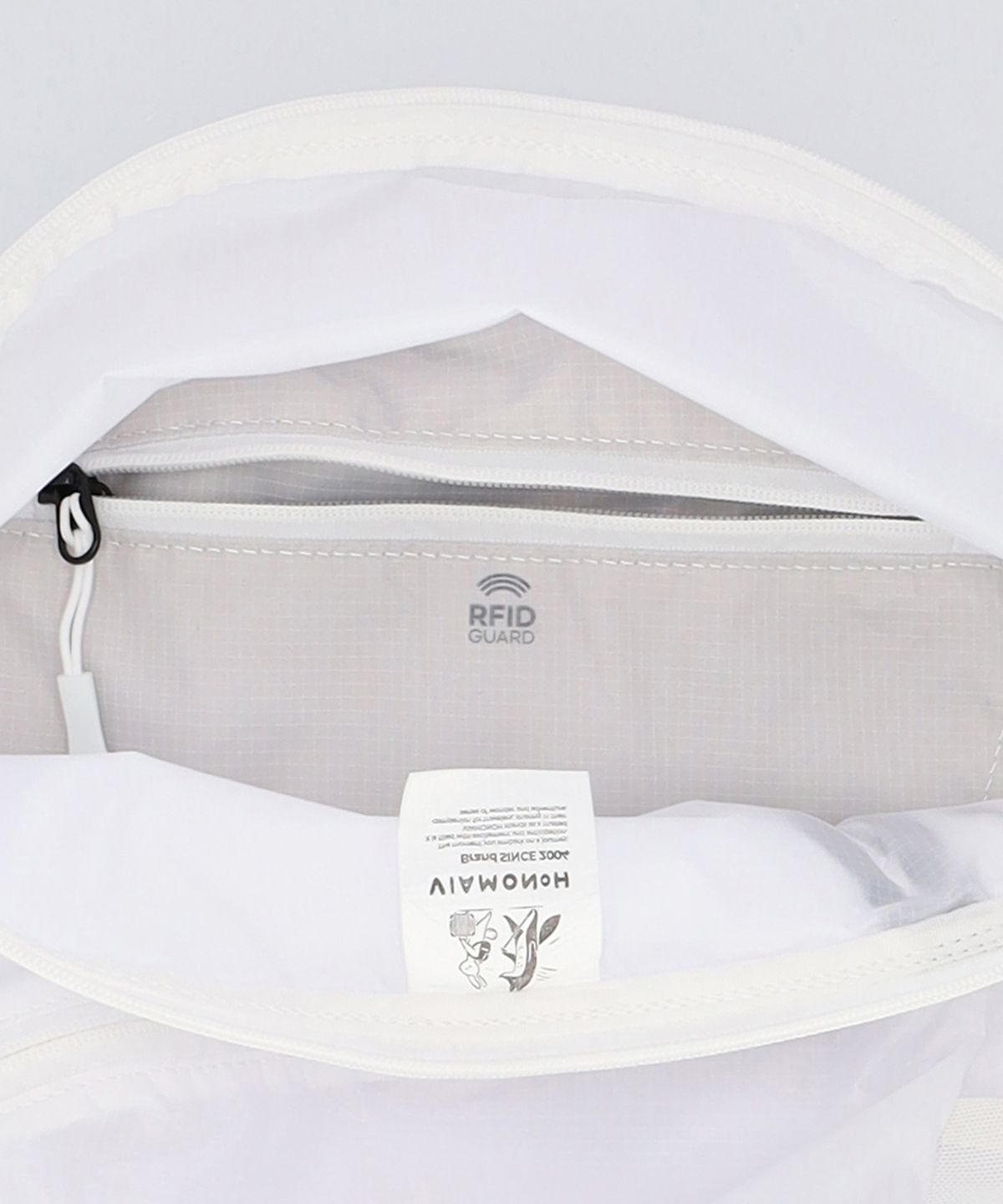 비아모노(VIAMONOH) [SET] 패더라이트 립스탑 경량 패커블 백팩 15L+이너백 (화이트)