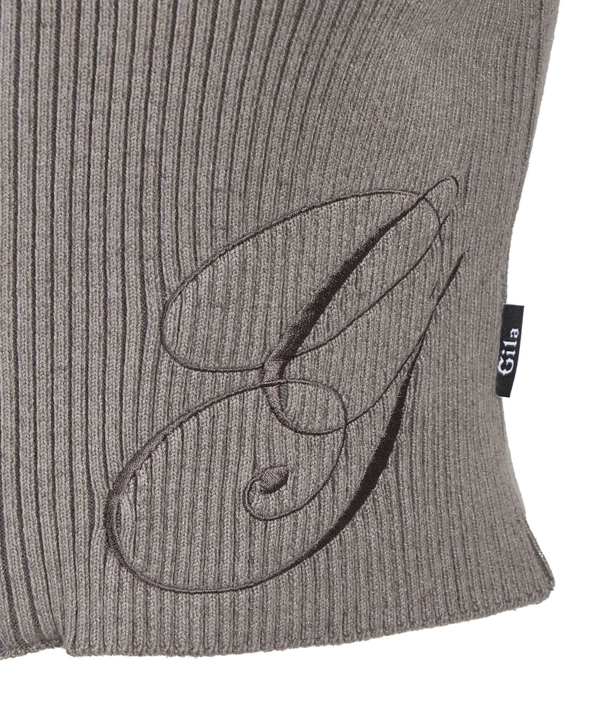 길라아카이브(GILAARCHIVE) g SYMBOL CROP KNIT ZIP-UP_GREY