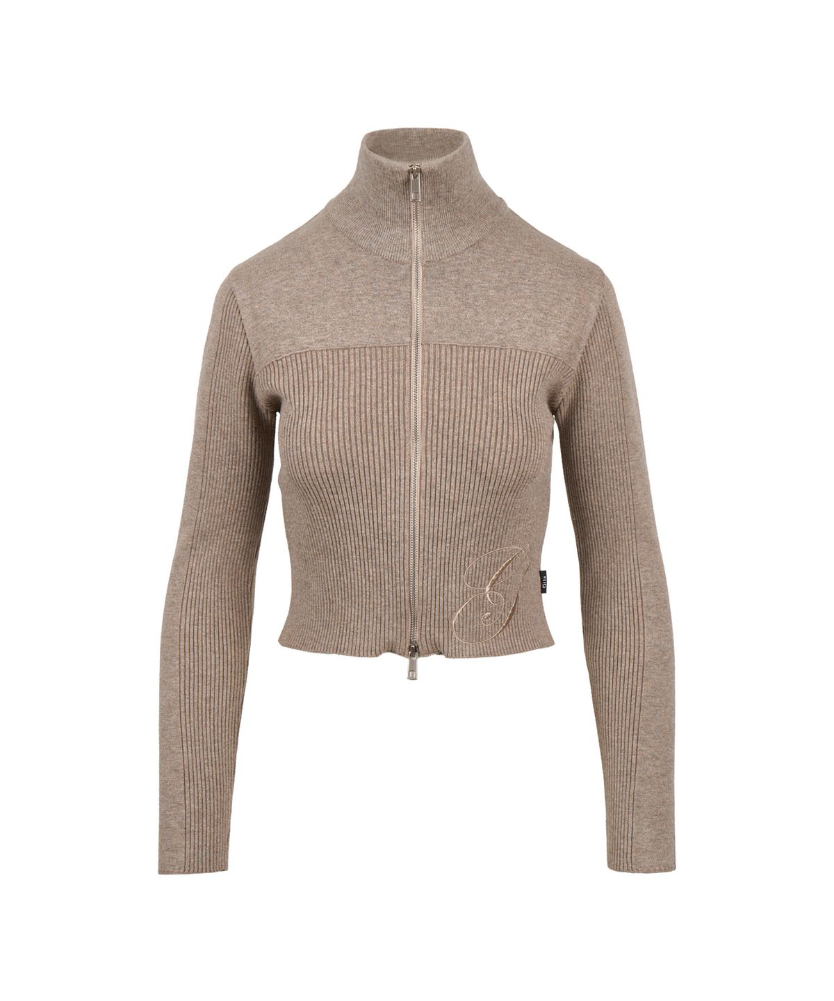 길라아카이브(GILAARCHIVE) g SYMBOL CROP KNIT ZIP-UP_BEIGE