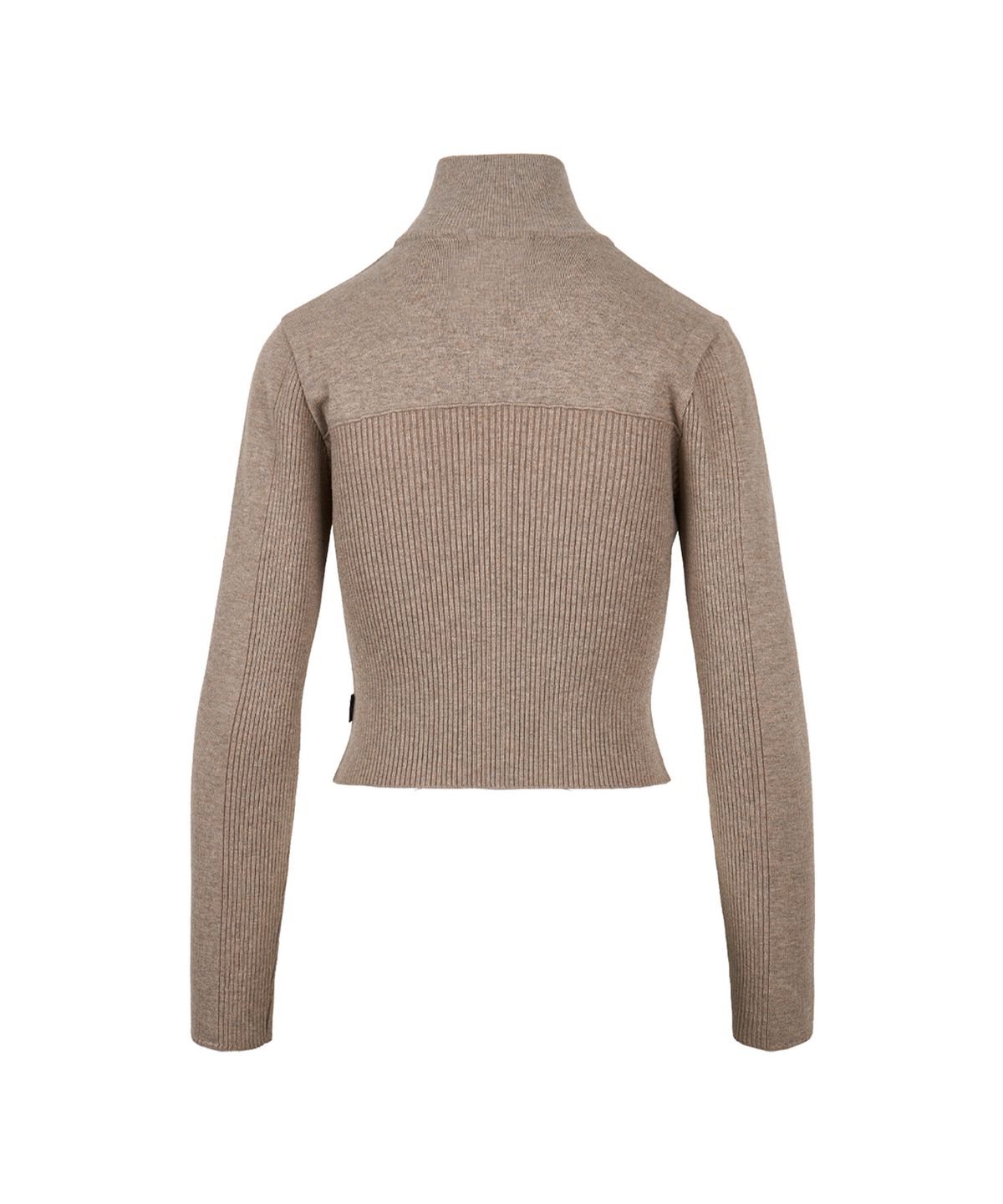길라아카이브(GILAARCHIVE) g SYMBOL CROP KNIT ZIP-UP_BEIGE
