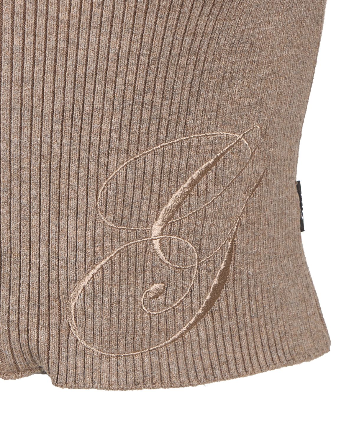 길라아카이브(GILAARCHIVE) g SYMBOL CROP KNIT ZIP-UP_BEIGE