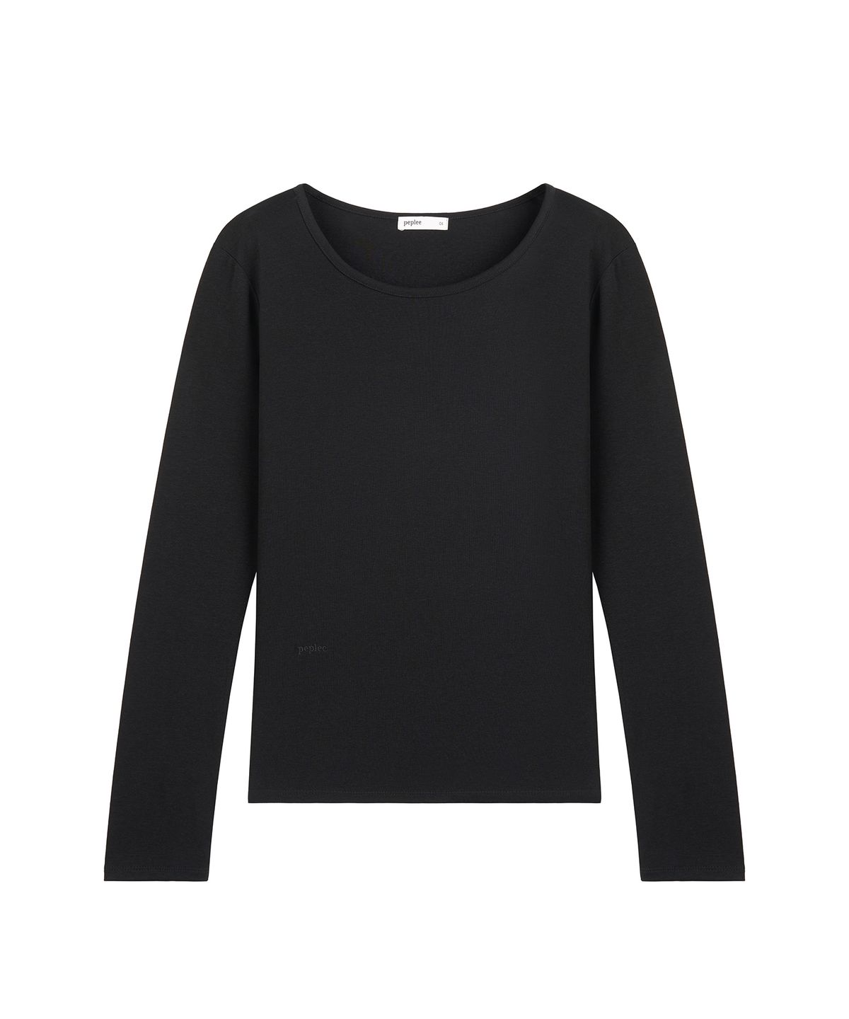 페플리(PEPLEE) [Set] Tencel Layered Top (Black)