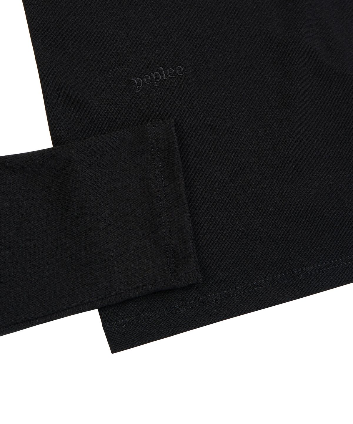 페플리(PEPLEE) [Set] Tencel Layered Top (Black)