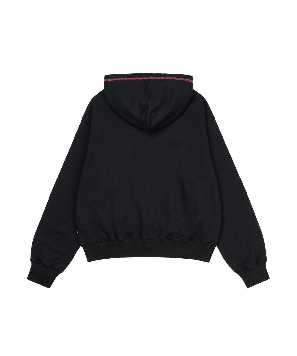 길라아카이브(GILAARCHIVE) STITCHED SMALL LOGO HOOD ZIP-UP_BLACK