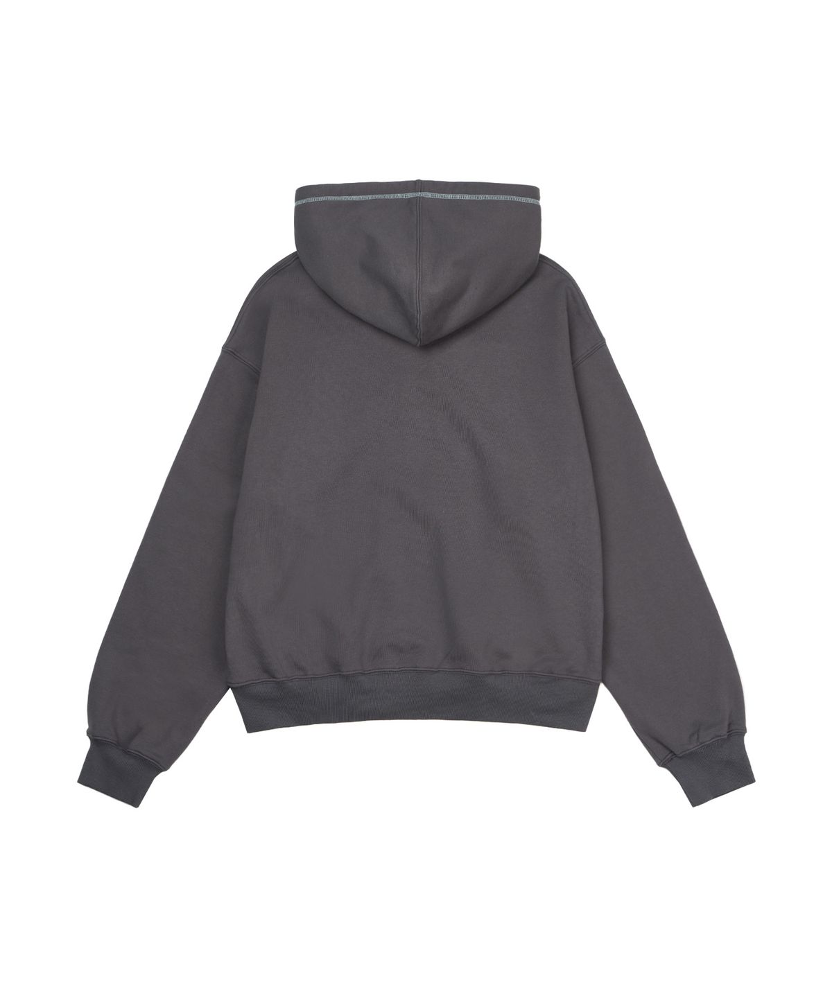 길라아카이브(GILAARCHIVE) STITCHED SMALL LOGO HOOD ZIP-UP_CHARCOAL