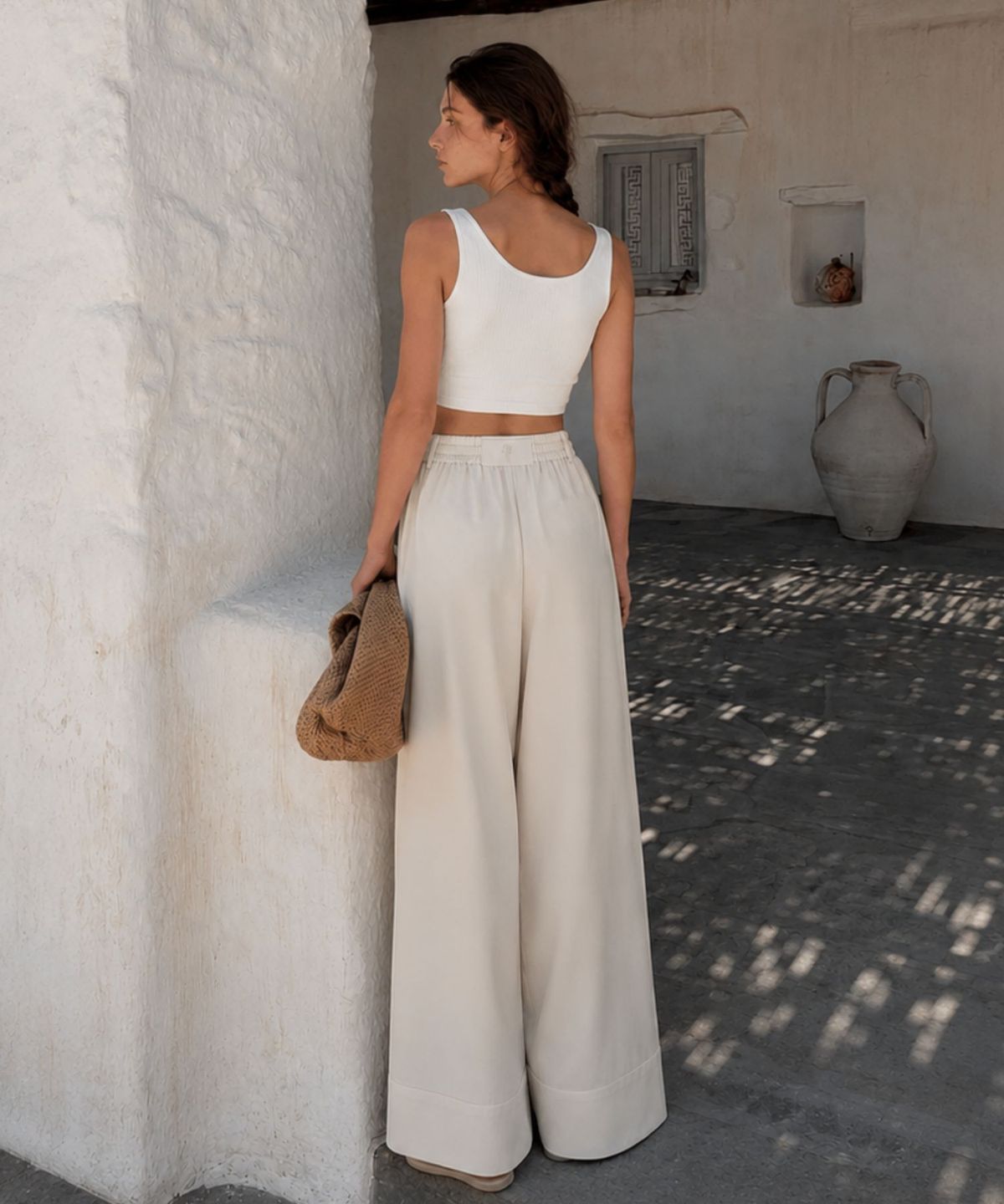 블랙크러쉬(BLACRUSH) Silky Satin Easy Pants / 크림