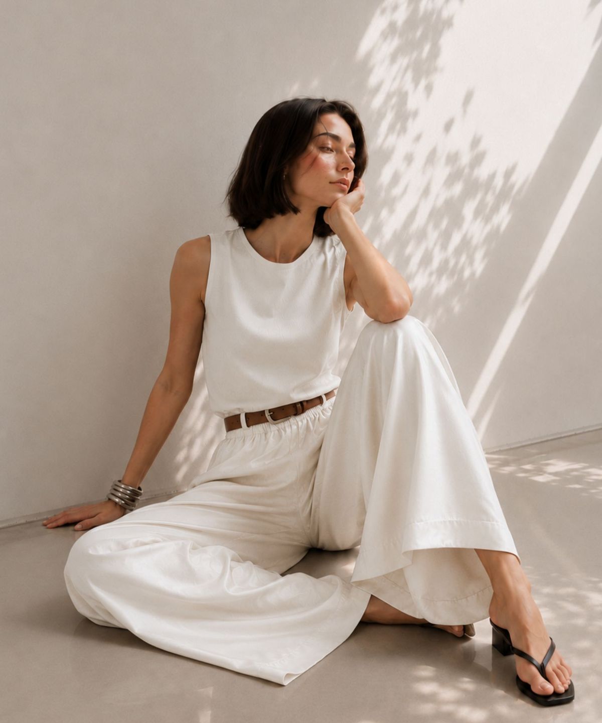 블랙크러쉬(BLACRUSH) Silky Satin Easy Pants / 크림