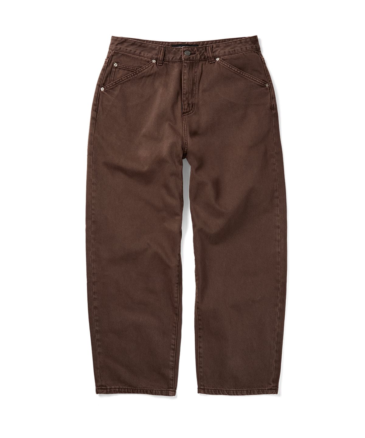 예스아이씨(YESEYESEE) Flower Rivet Denim Pants Brown