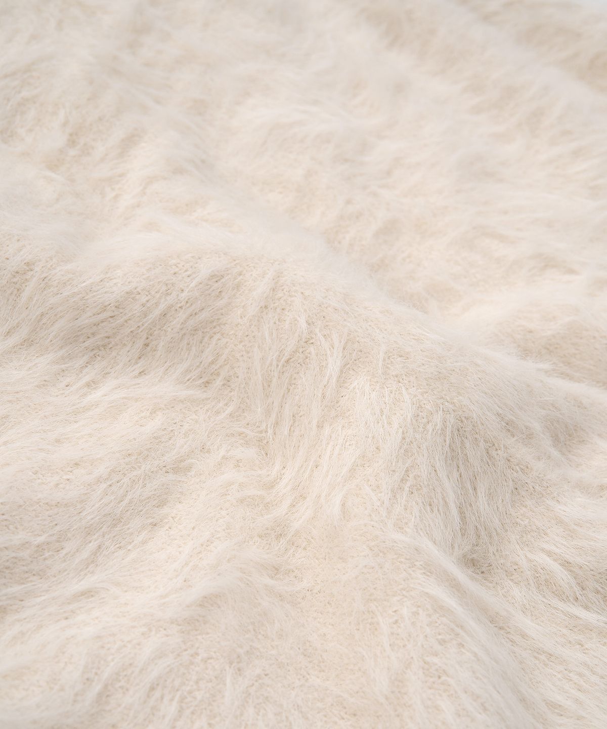 페플리(PEPLEE) V-neck Fur Cardigan (Ivory)