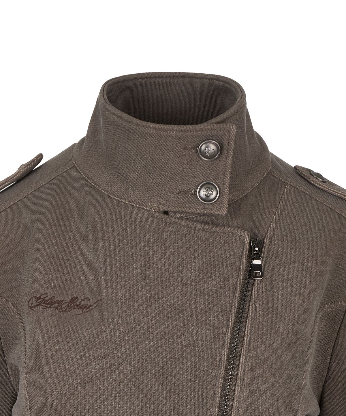 길라아카이브(GILAARCHIVE) HIGH NECK NAPOLEON SIDE ZIP JACKET_BROWN