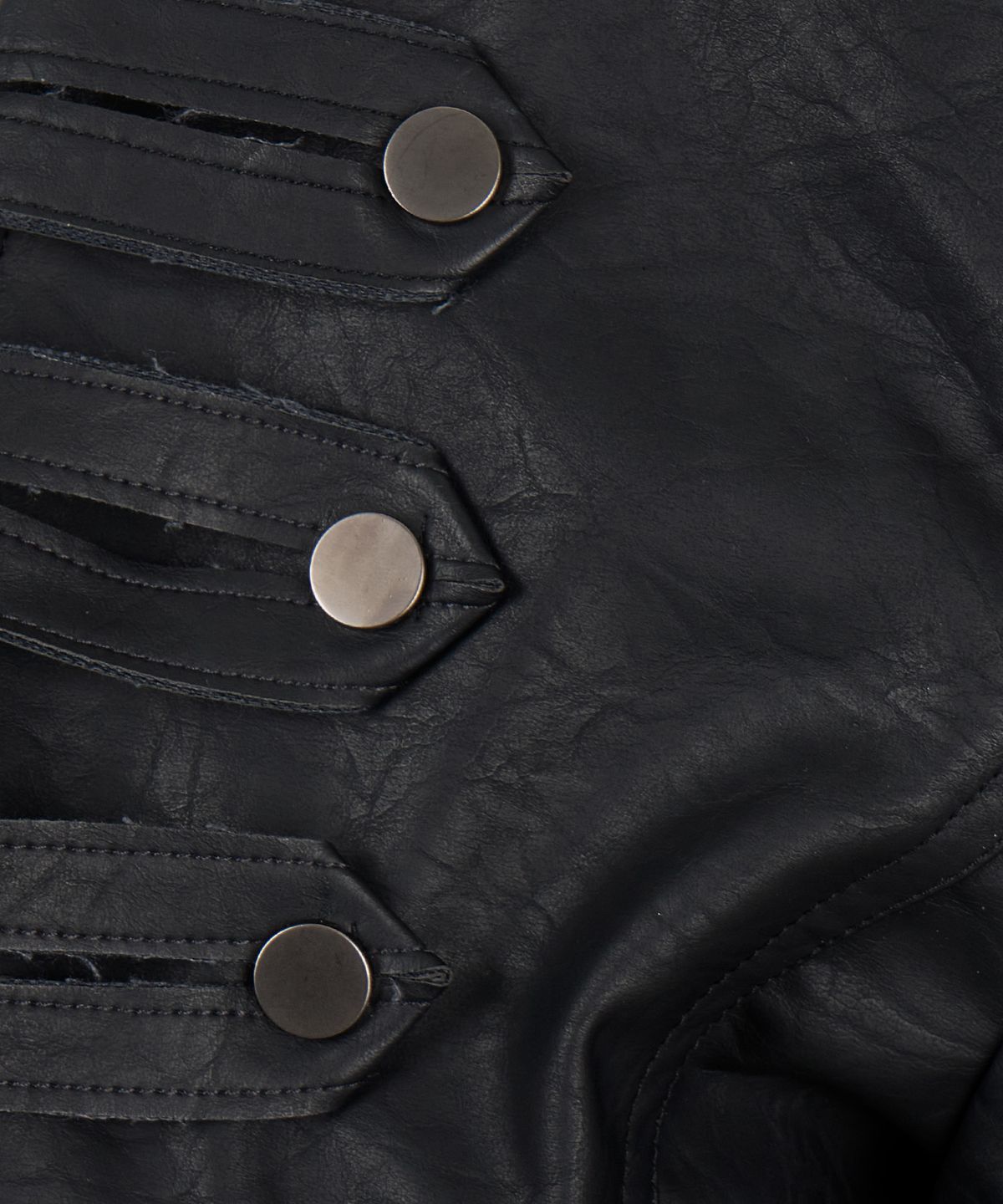 길라아카이브(GILAARCHIVE) CHOKER NAPOLEON CROP LEATHER JACKET_BLACK