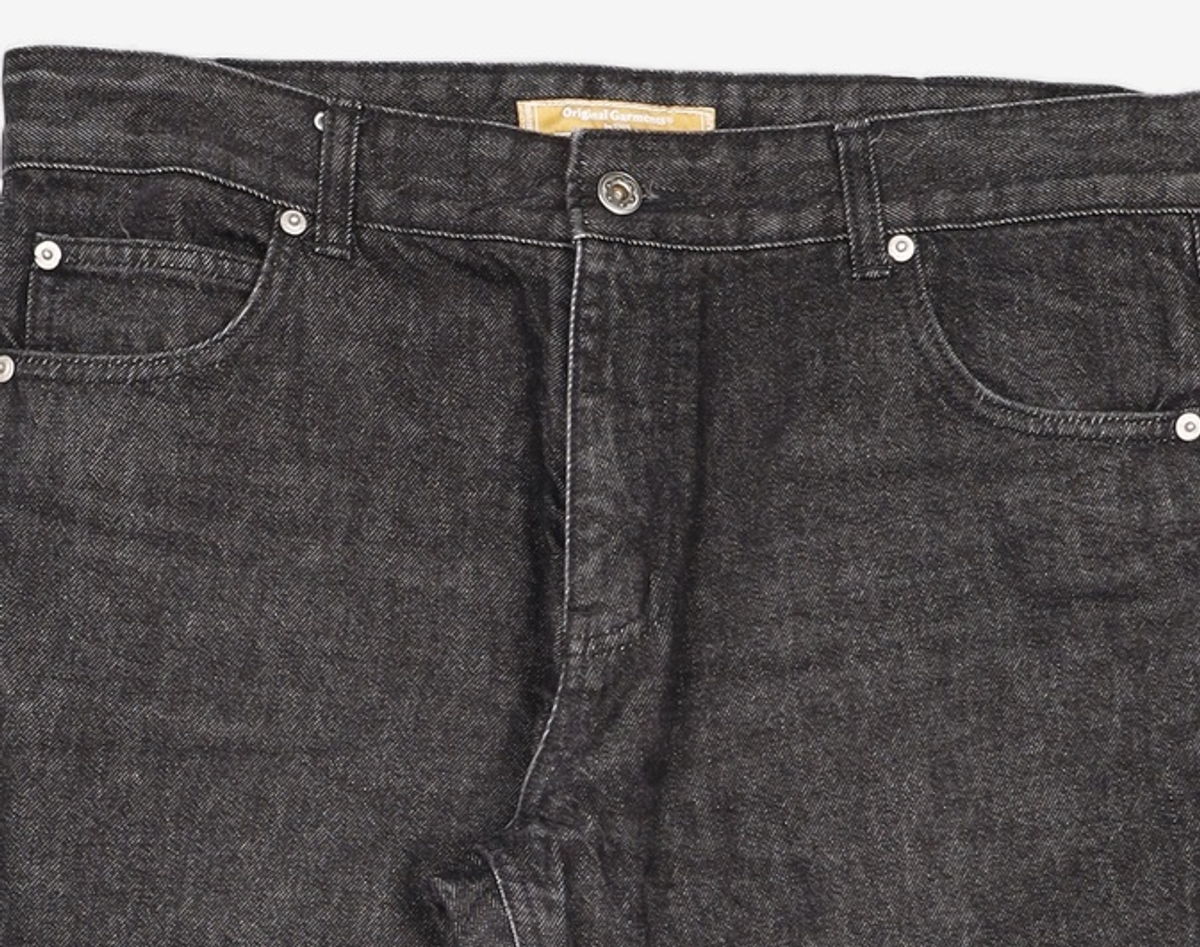 프리즘웍스(FRIZMWORKS) OG SLIM CROP DENIM PANTS _ BLACK XL