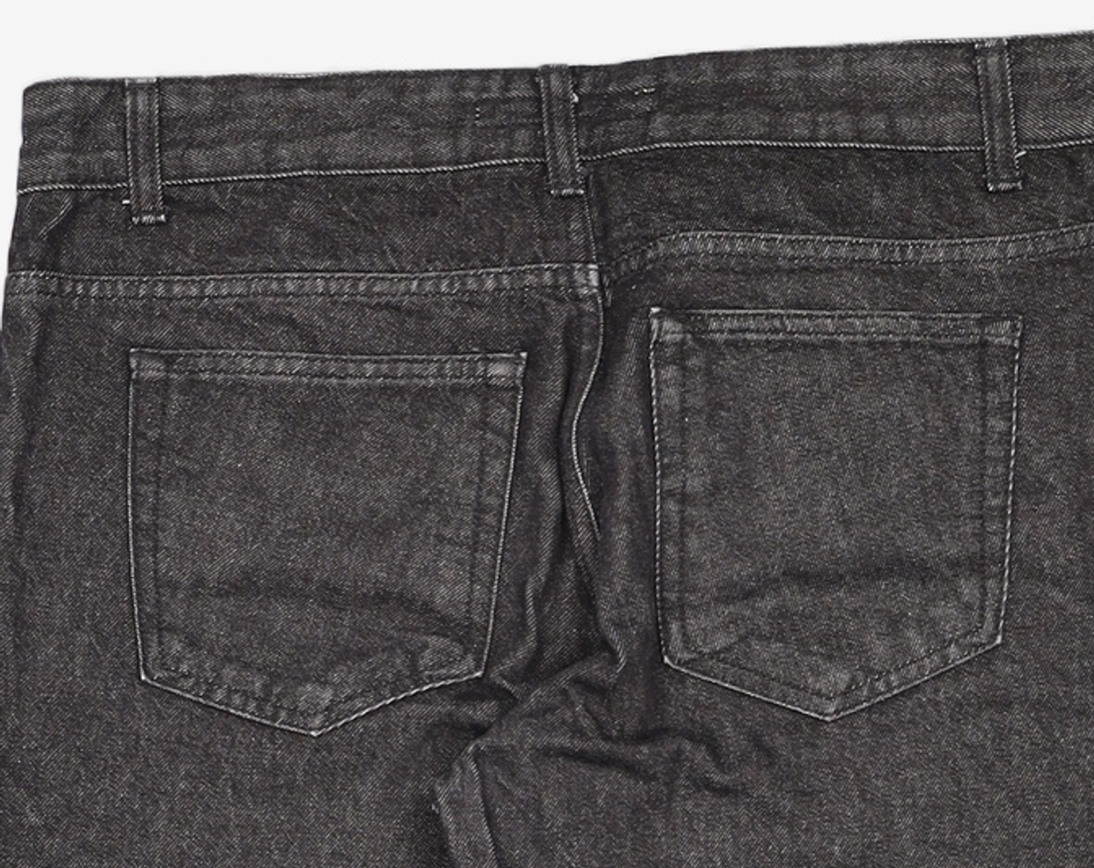 프리즘웍스(FRIZMWORKS) OG SLIM CROP DENIM PANTS _ BLACK XL
