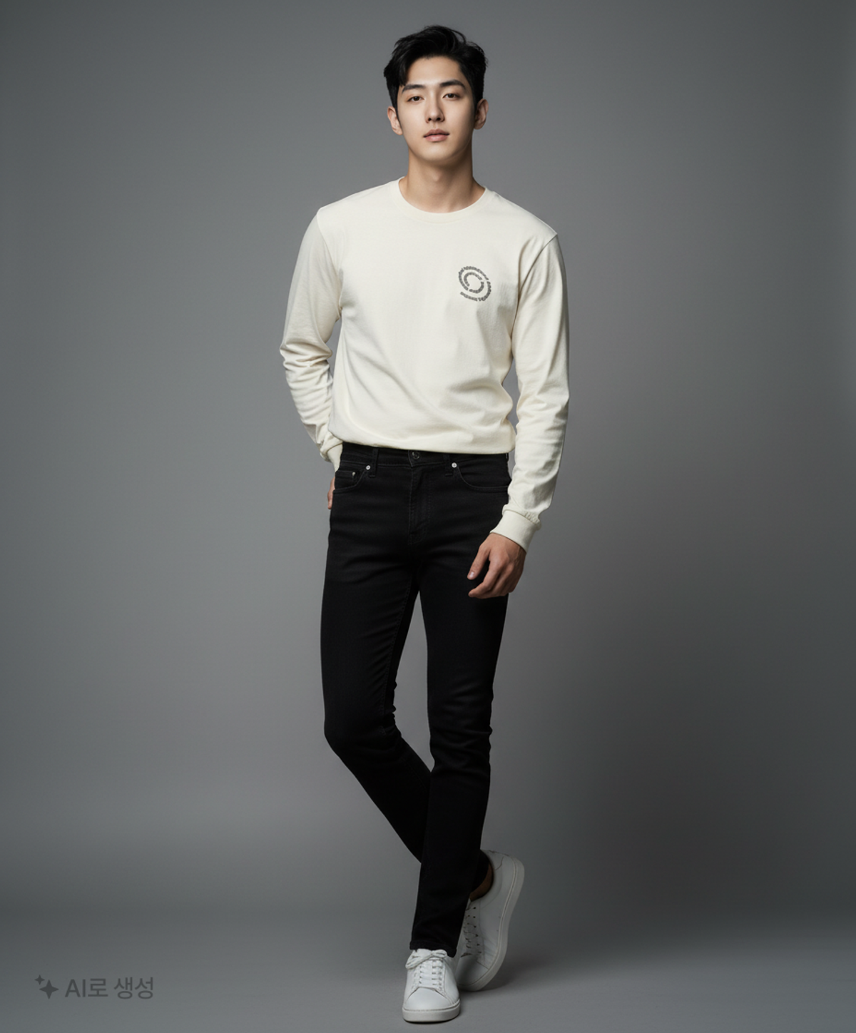 디스이즈네버댓(THISISNEVERTHAT) Spiral Logo L/S Tee Ivory XL