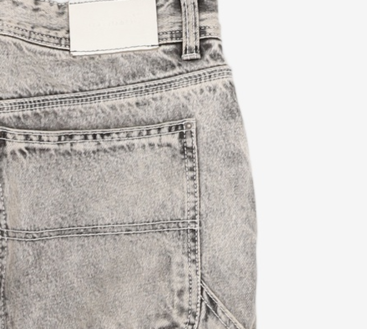 메종미네드(MAISON MINED) WHITE SPREAD CARPENTER DENIM-WHITE 48