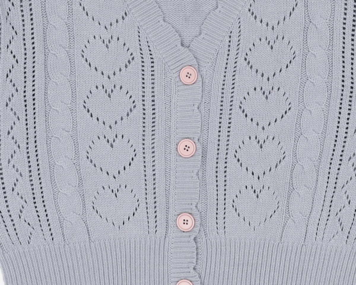 오디너리 홀리데이(ORDINARY HOLIDAY) 하트스카시가디건 HEART PUNCHING CARDIGAN FREE