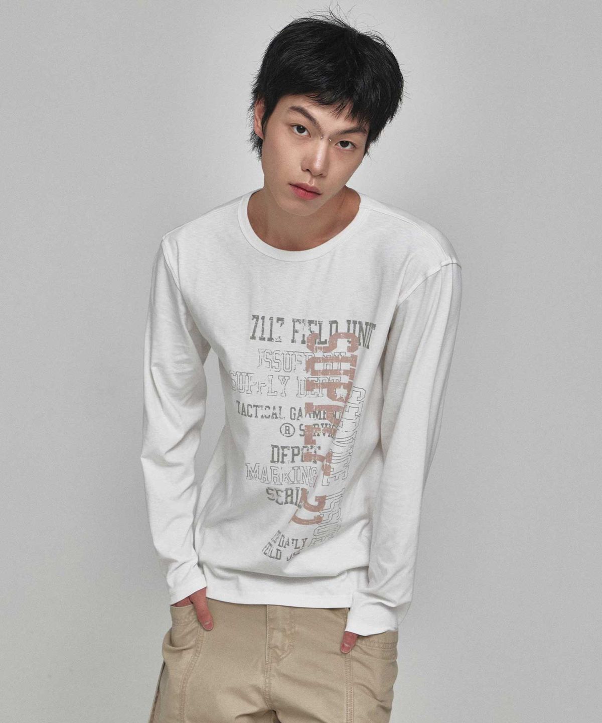 기철(KICHUL) 71 Textured Long Sleeve (White)