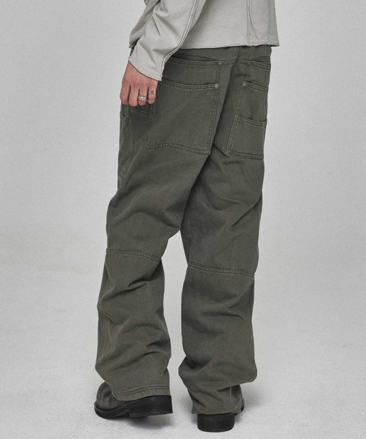 기철(KICHUL) Segment Cotton Pants (Khaki)