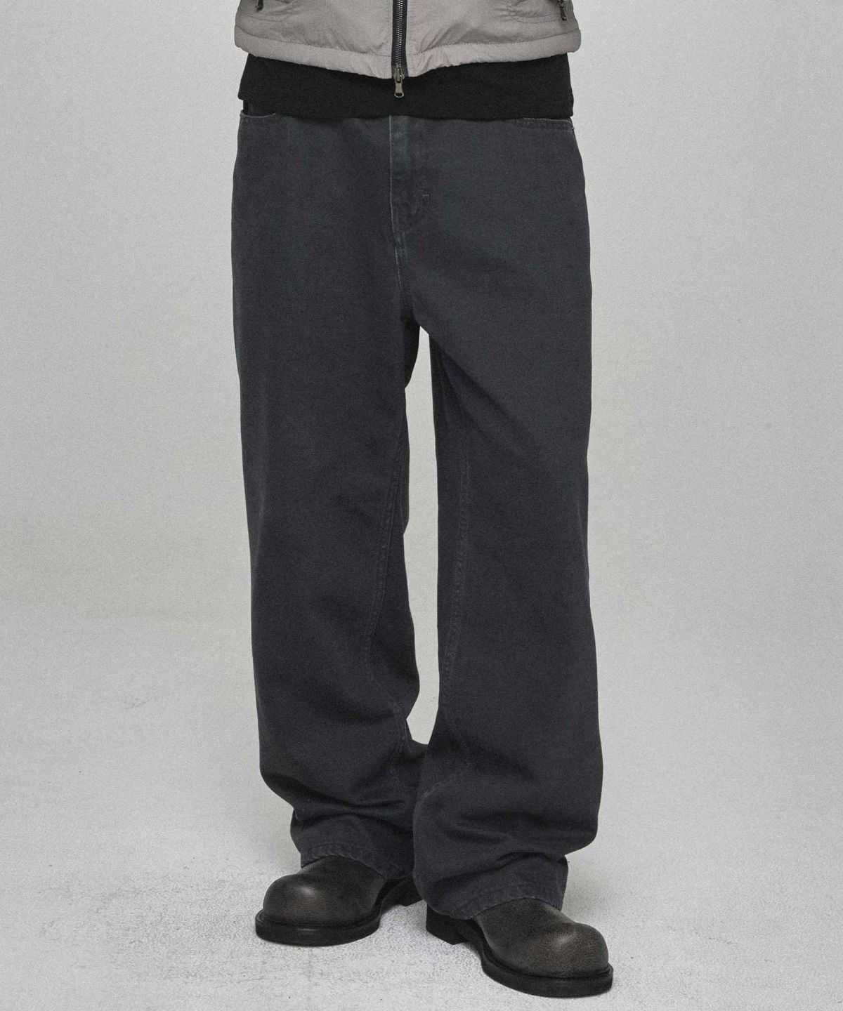 기철(KICHUL) All Day Cotton Pants (Charcoal)
