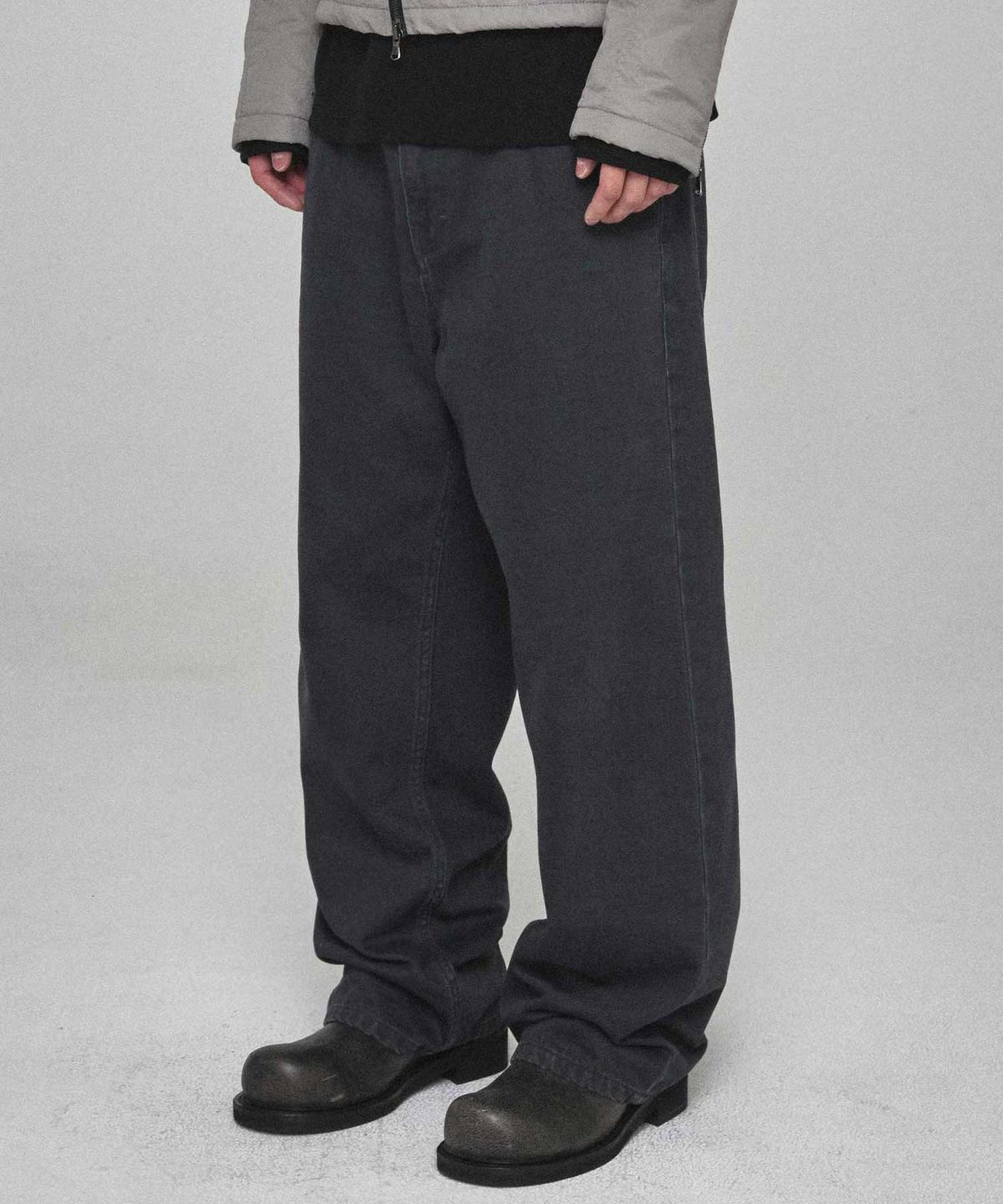 기철(KICHUL) All Day Cotton Pants (Charcoal)