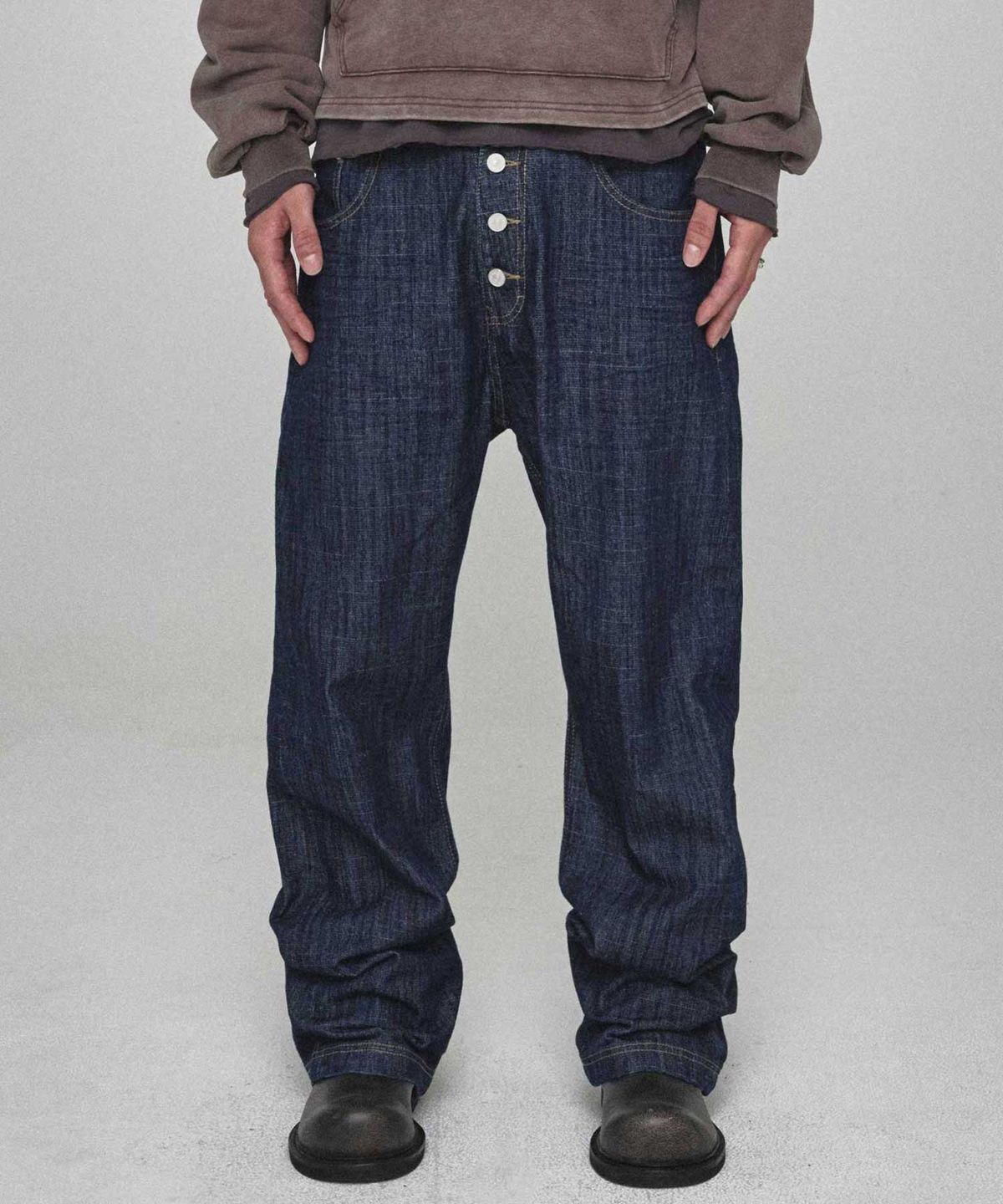 기철(KICHUL) Raw Straight Denim Pants (Indigo)
