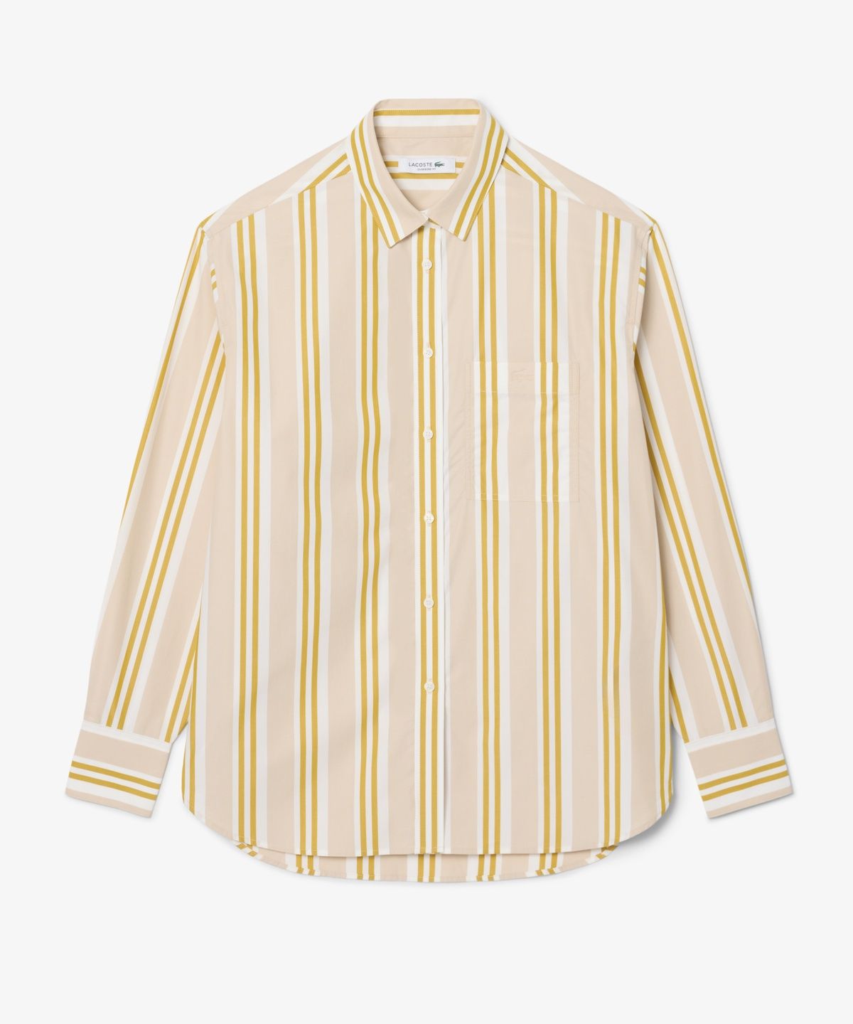 라코스테(LACOSTE) 여성 코튼 오버핏 스트라이프 셔츠 CF1054-56N X8N