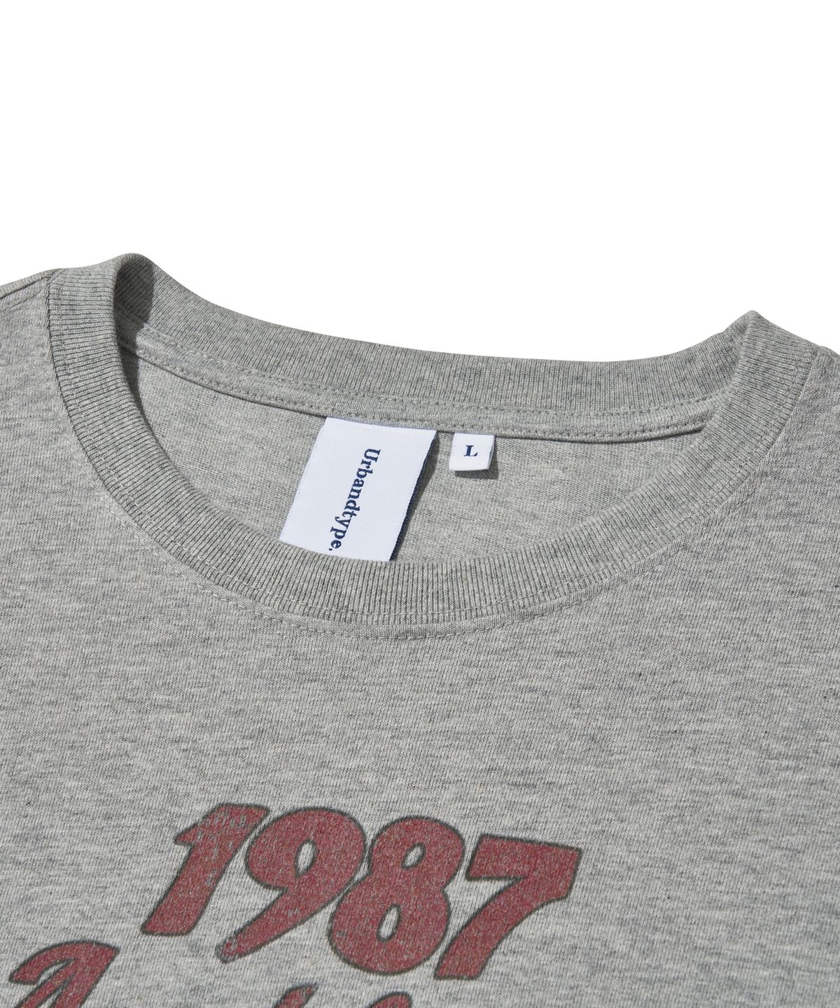어반디타입(URBANDTYPE) 1987 오클랜드 롱슬리브 티셔츠_멜란지 그레이