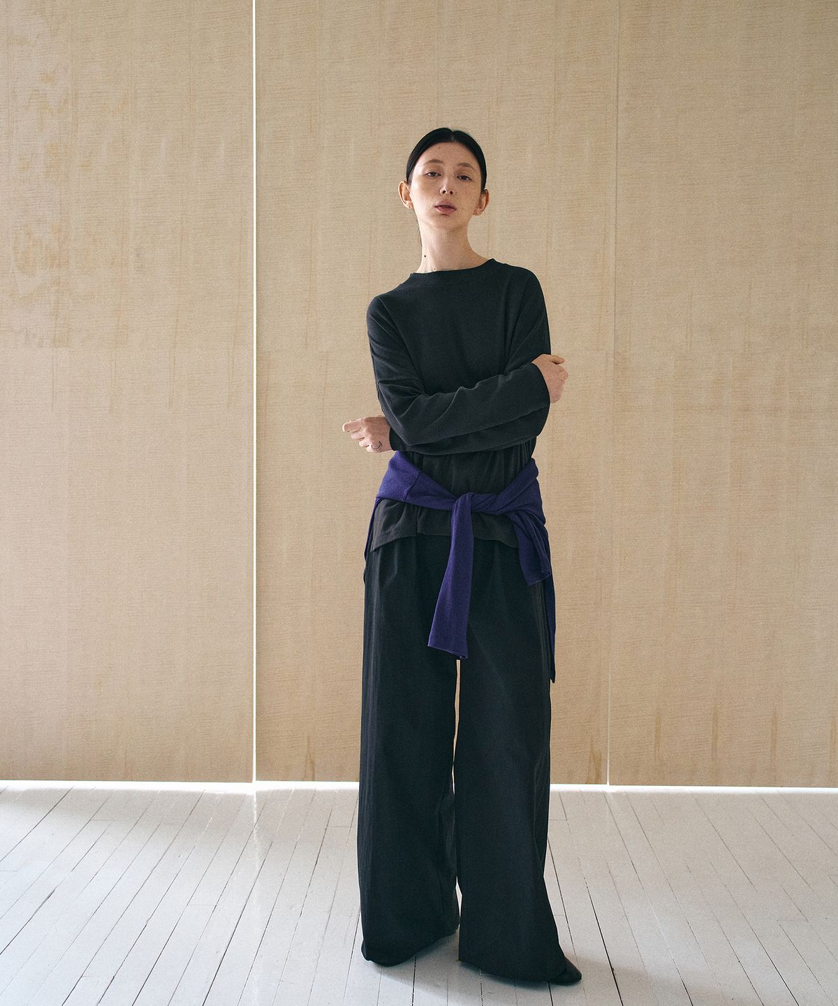 유르트(YURT) Loop Tuck Wide Pants_2COLOR