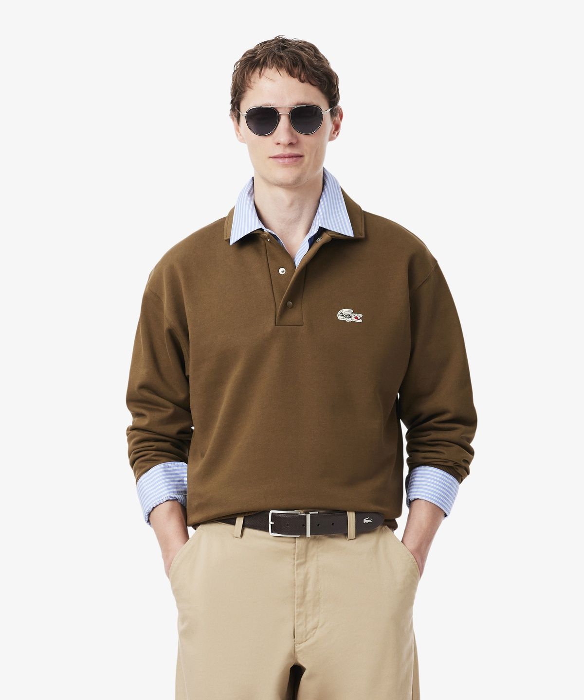 라코스테(LACOSTE) 남성 엘레강스 35MM 가죽벨트 RC4097M56N M84