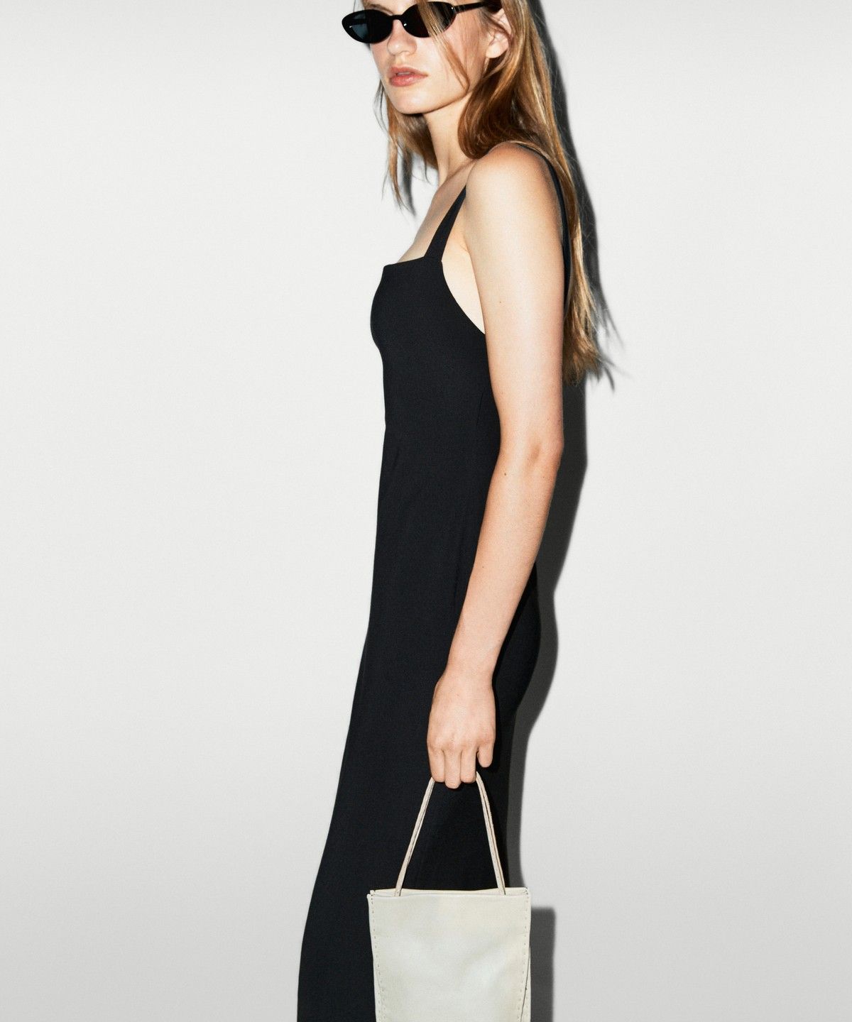 마시모두띠(MASSIMO DUTTI) 스트랩 미디 원피스