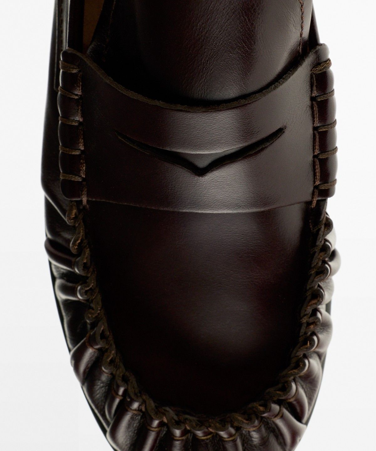 마시모두띠(MASSIMO DUTTI) 셔링 레더 로퍼