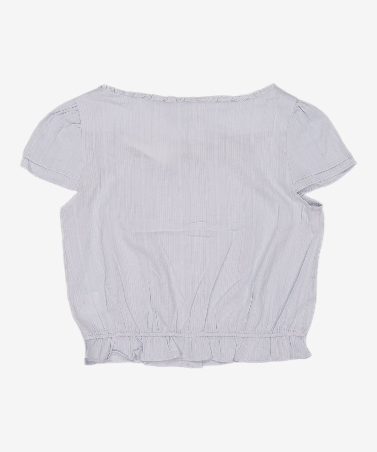 어몽(AMONG) A RUFFLE SQUARE-NECK BLOUSE_LIGHT BLUE S
