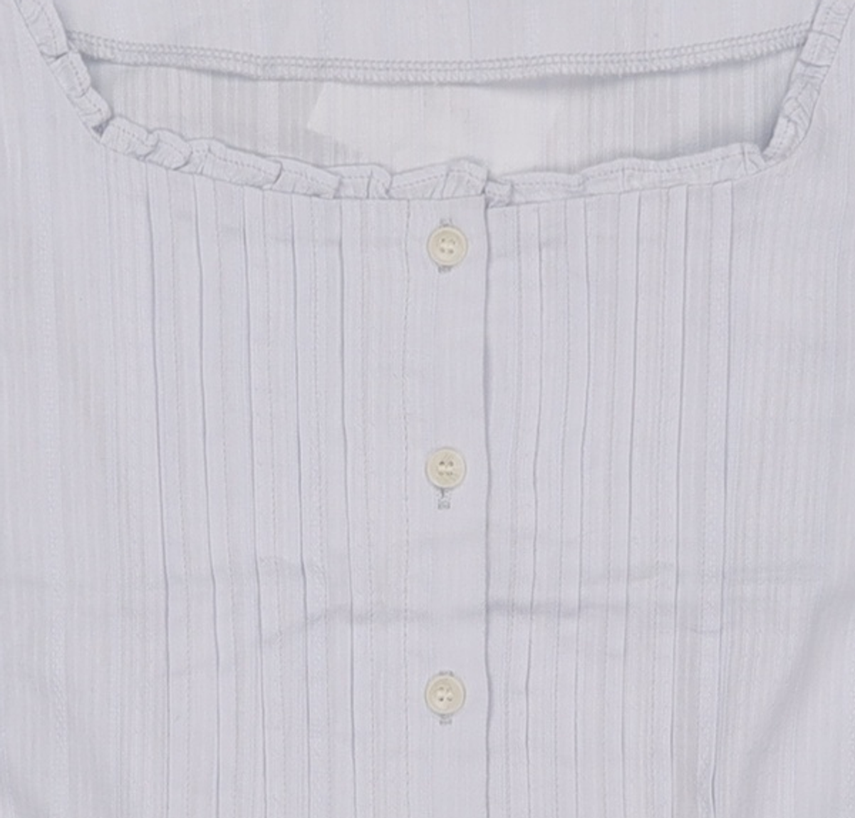 어몽(AMONG) A RUFFLE SQUARE-NECK BLOUSE_LIGHT BLUE S