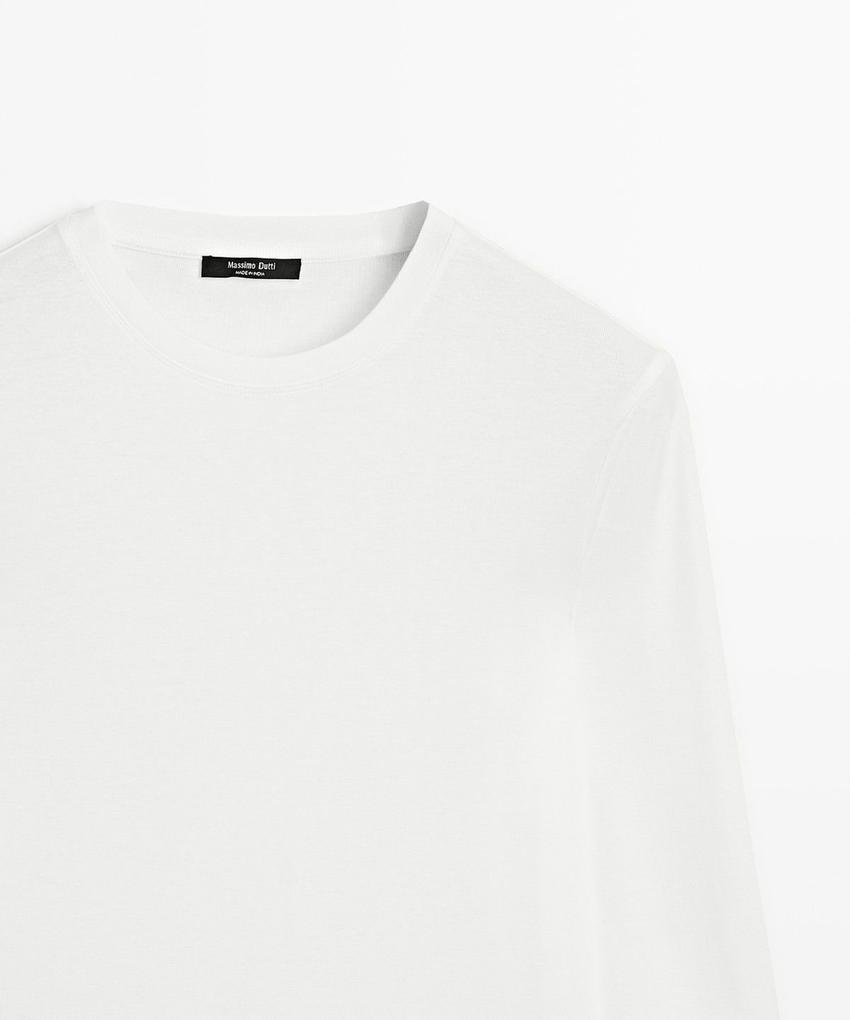 마시모두띠(MASSIMO DUTTI) 100% 코튼 긴소매 티셔츠