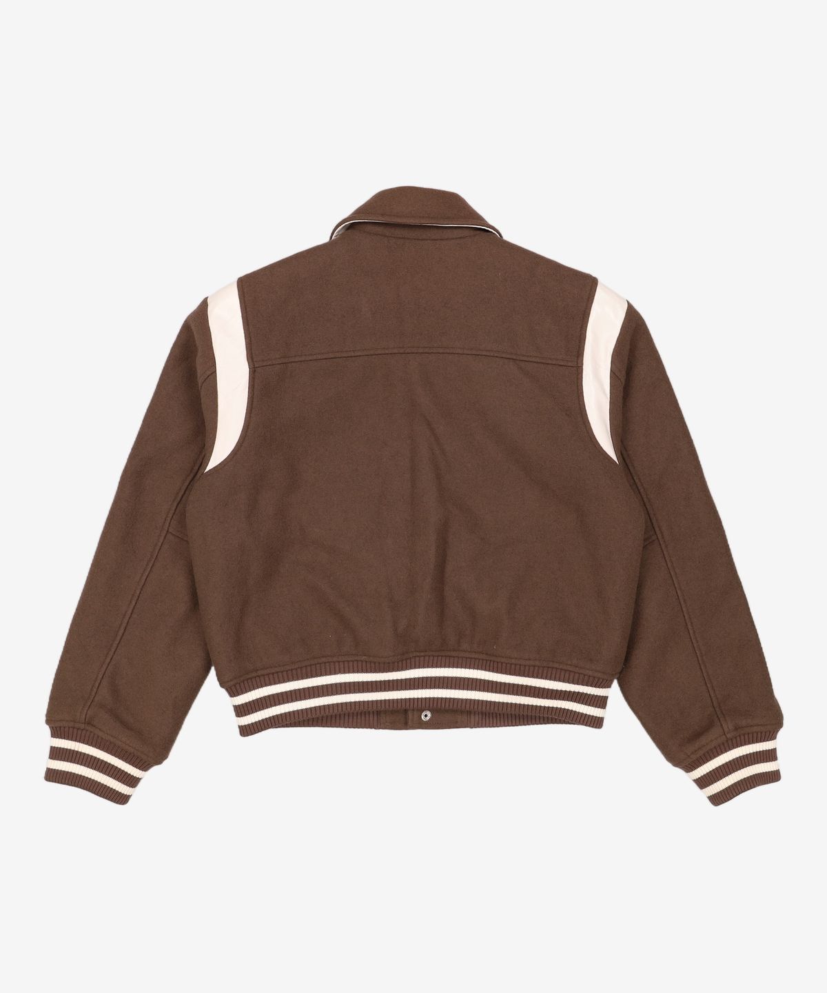 마리떼 프랑소와 저버(MARITHÉ + FRANҪOIS GIRBAUD) WOOL BLENDED VARSITY JACKET brown S