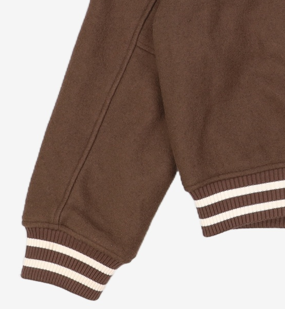마리떼 프랑소와 저버(MARITHÉ + FRANҪOIS GIRBAUD) WOOL BLENDED VARSITY JACKET brown S