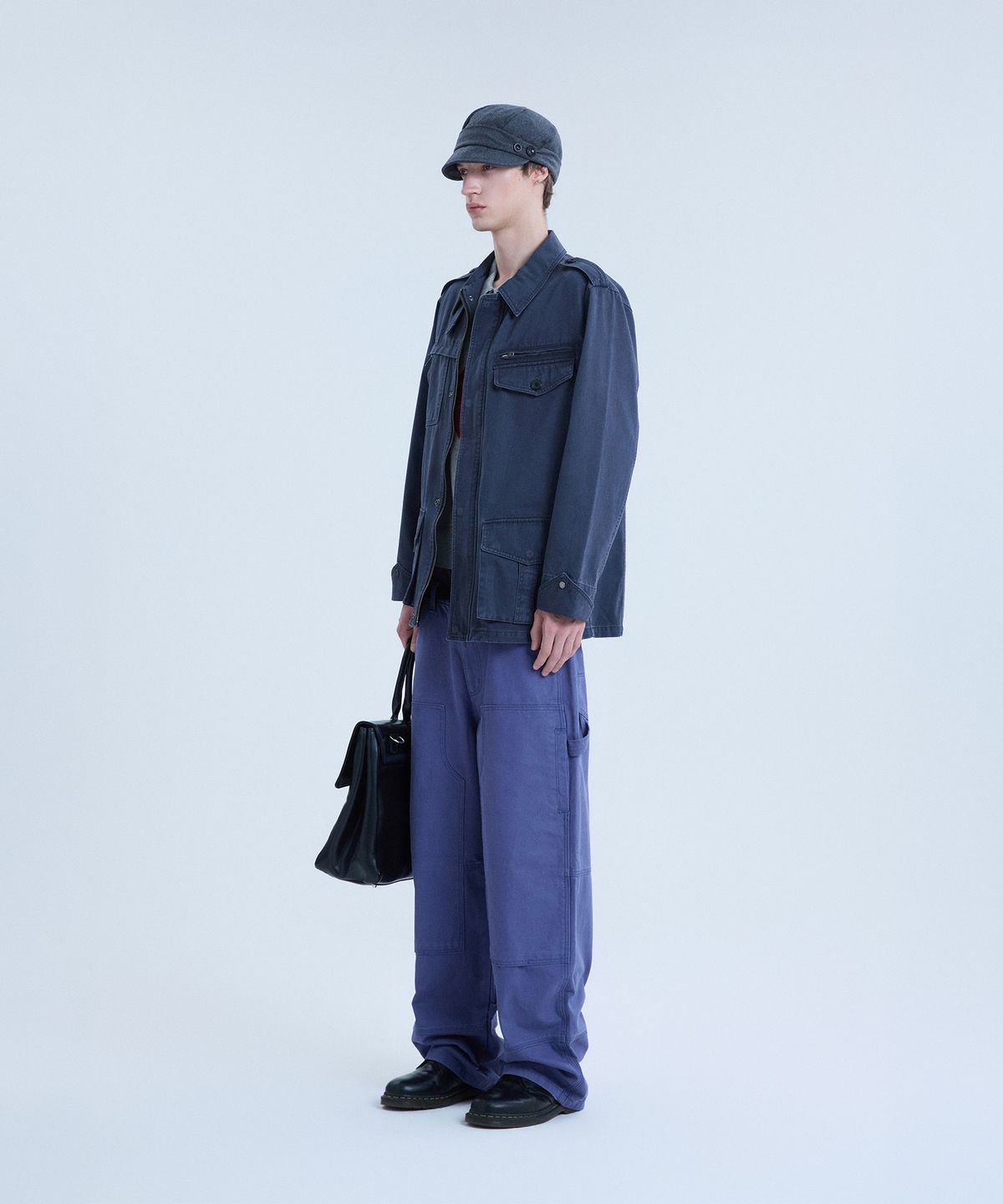 노이즈(NOISE) 더블니 카펜터 워크 팬츠_[FRENCH BLUE]