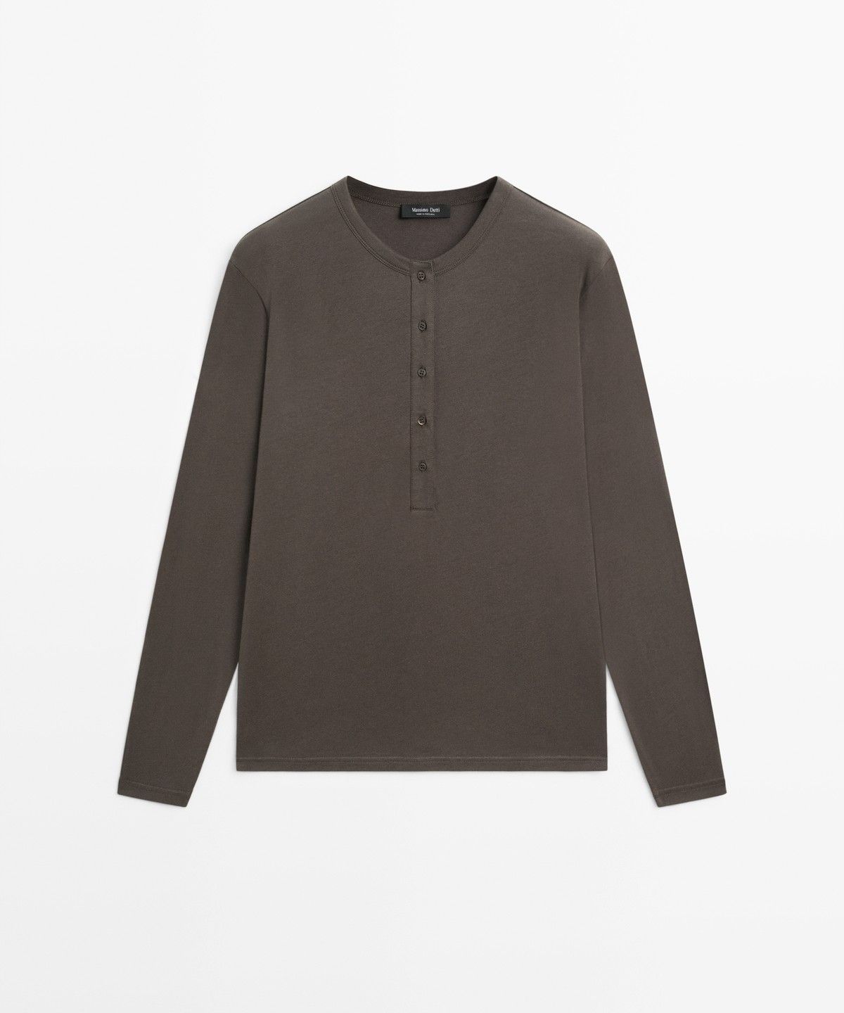 마시모두띠(MASSIMO DUTTI) 100% 코튼 긴소매 티셔츠
