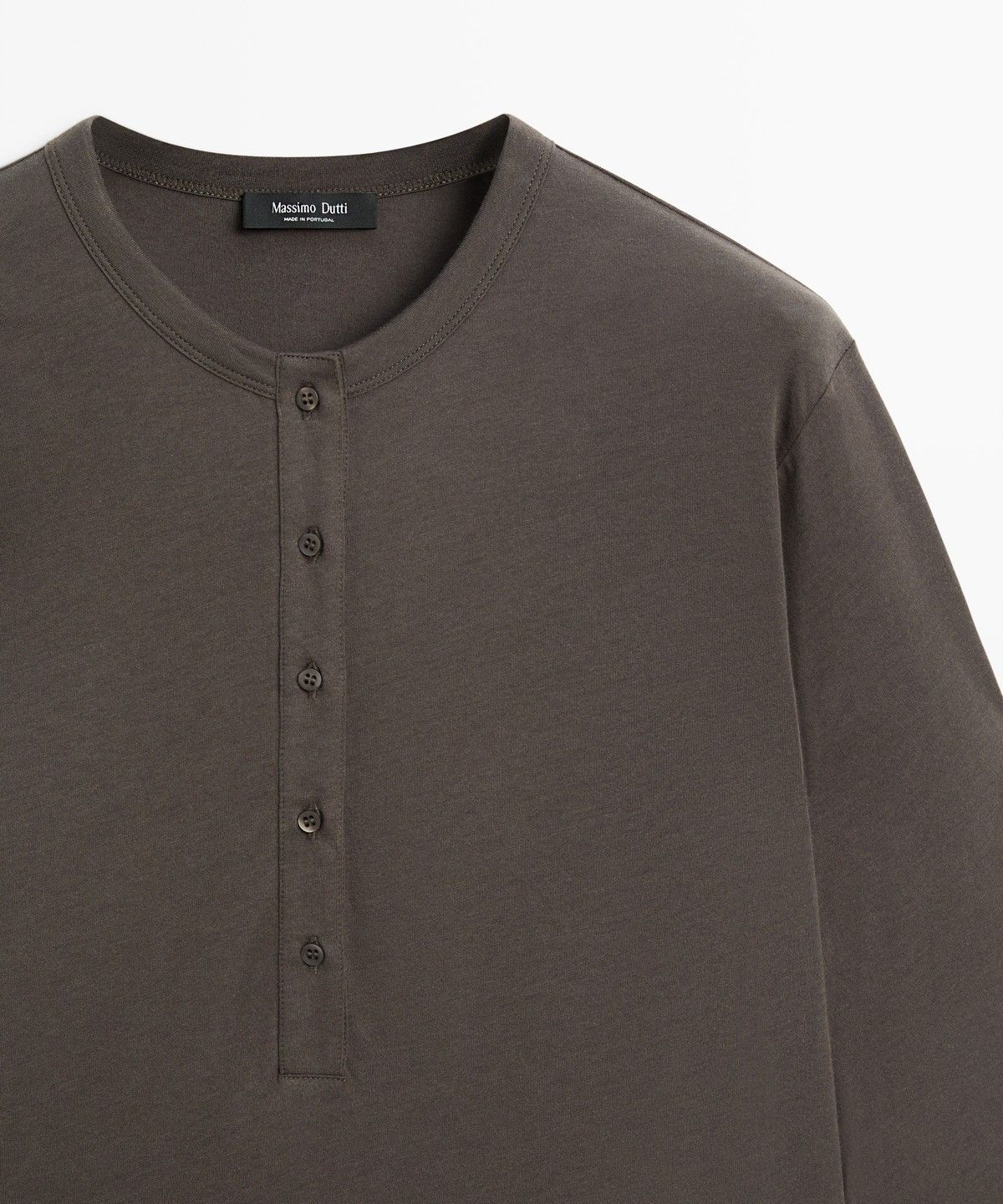 마시모두띠(MASSIMO DUTTI) 100% 코튼 긴소매 티셔츠