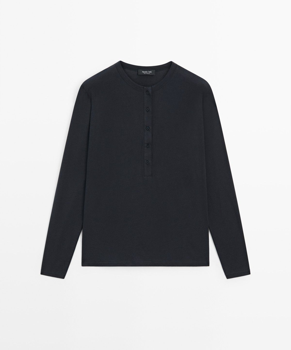 마시모두띠(MASSIMO DUTTI) 100% 코튼 긴소매 티셔츠