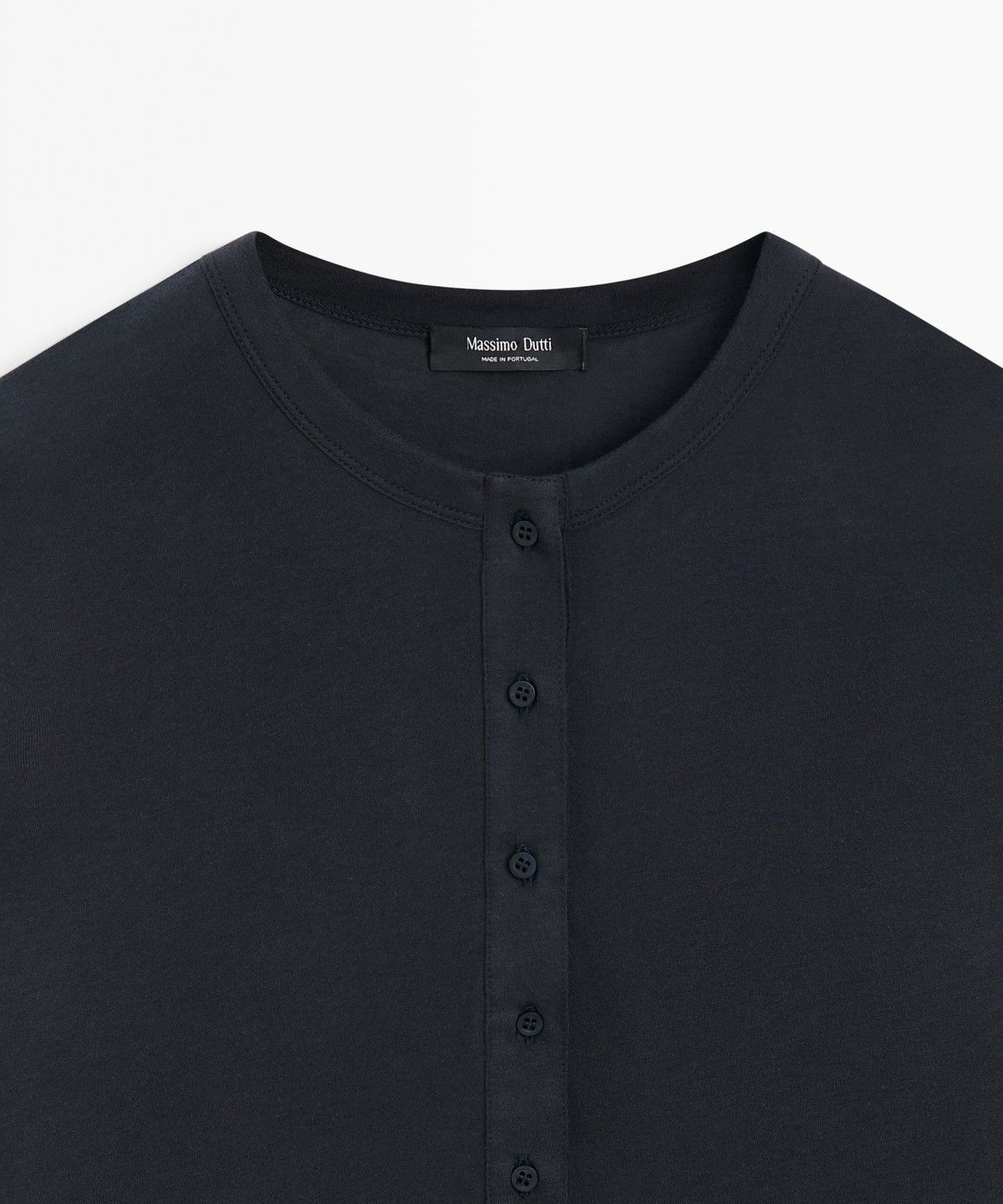 마시모두띠(MASSIMO DUTTI) 100% 코튼 긴소매 티셔츠