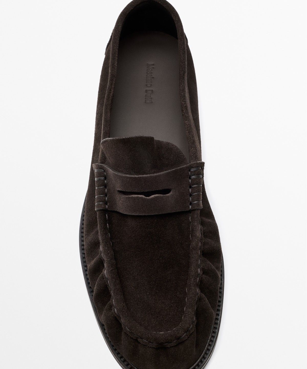 마시모두띠(MASSIMO DUTTI) 스플릿 스웨이드 셔링 로퍼