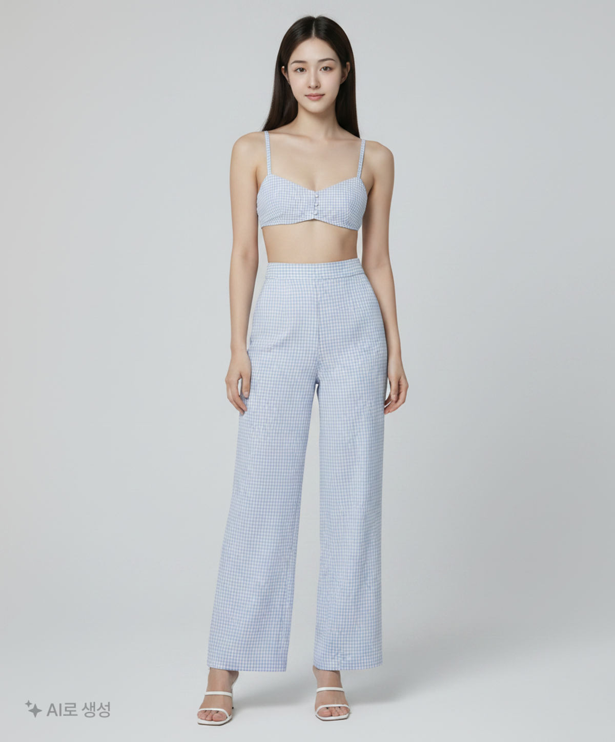 시눈(SINOON) Three Button Layered Bustier (Blue) FREE