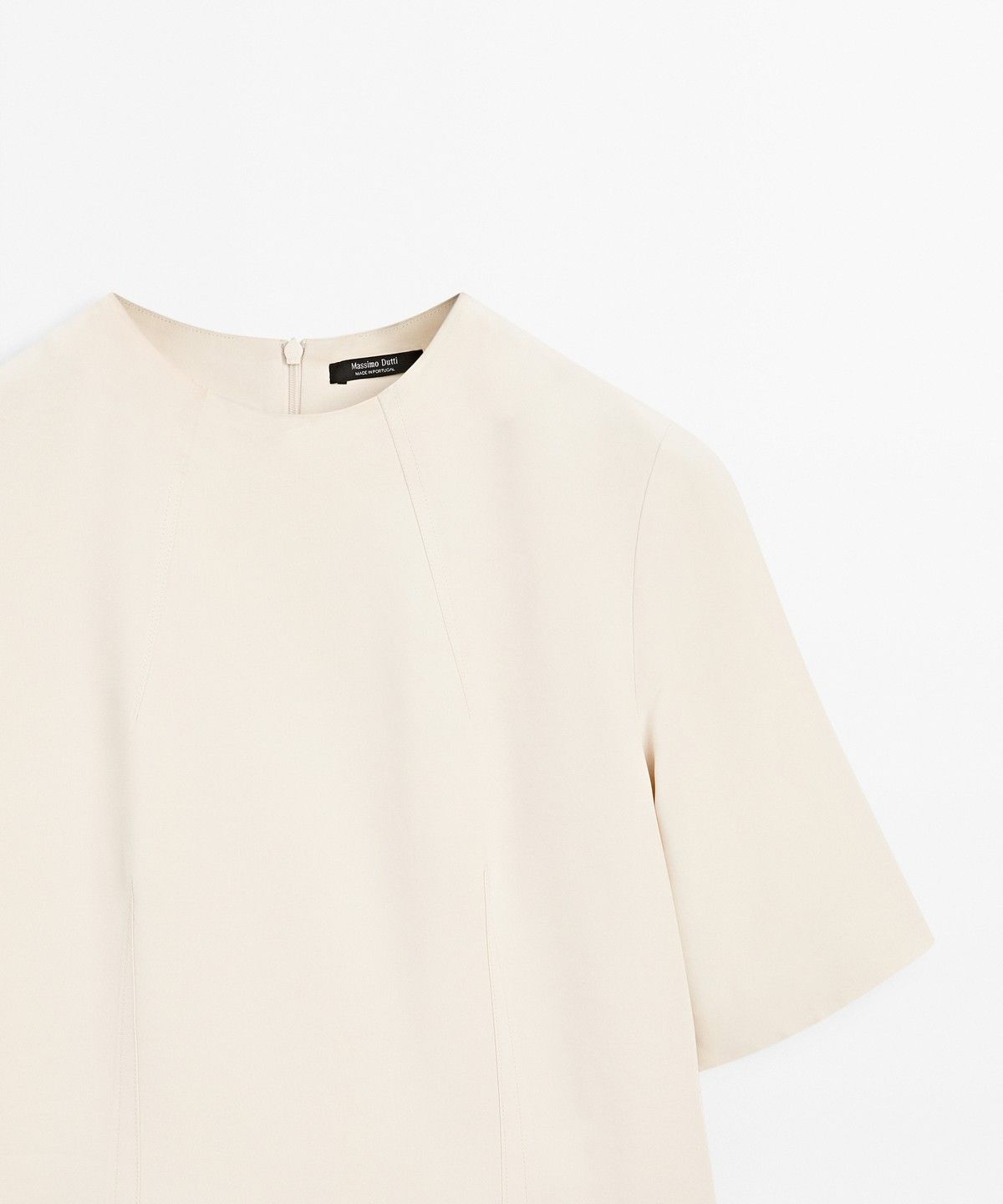 마시모두띠(MASSIMO DUTTI) 엘보 슬리브 플루이드 탑