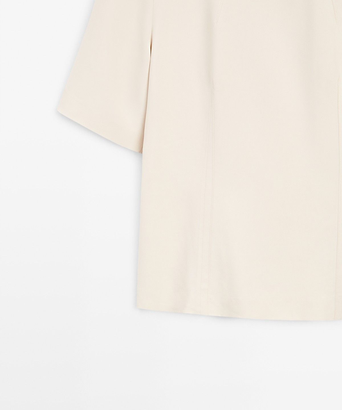 마시모두띠(MASSIMO DUTTI) 엘보 슬리브 플루이드 탑
