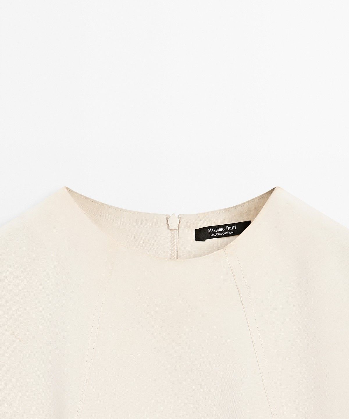 마시모두띠(MASSIMO DUTTI) 엘보 슬리브 플루이드 탑